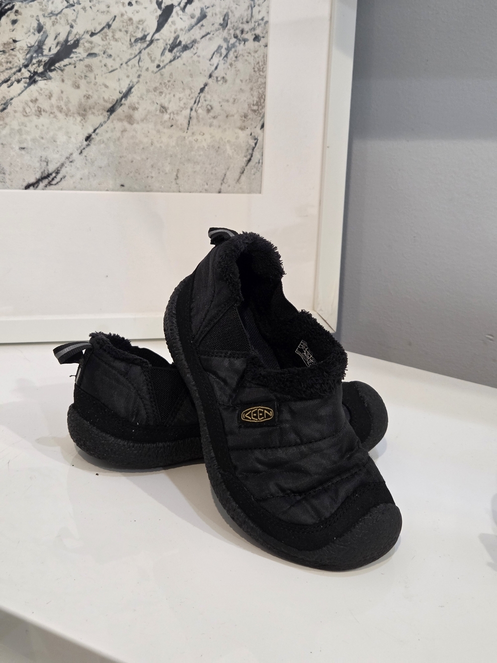KEEN Kids' Black Slip-On Cozy Outdoor Shoes